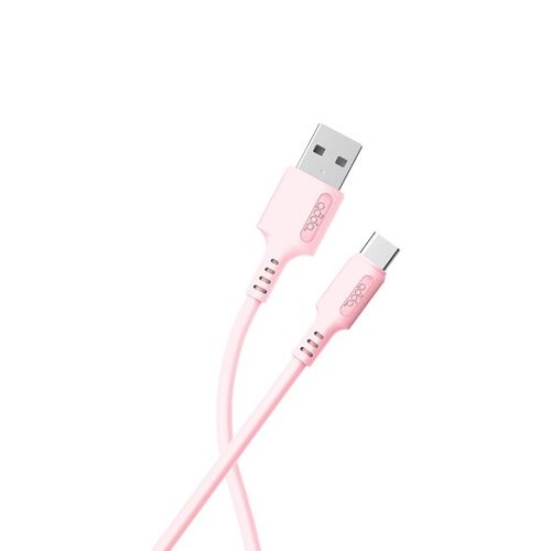 Kabel ADDA USB-200-LP, Fusion Charge+Data, USB-A na Type-C, 3.1A, Premium TPE, 1.2m, baby roza slika 1