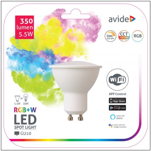 Avide LED sijalica WIFI 250lm GU10 RGB+CCT 5.5W slika 3