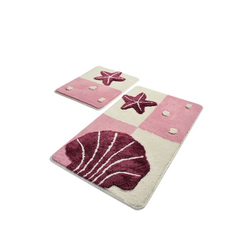 Deniz Yildizi - Lilac Multicolor Acrylic Bathmat Set (2 Pieces) slika 2