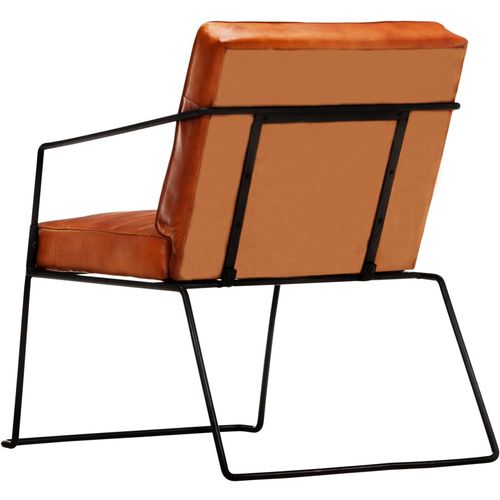 Fotelja od prave kože svjetlosmeđa slika 6