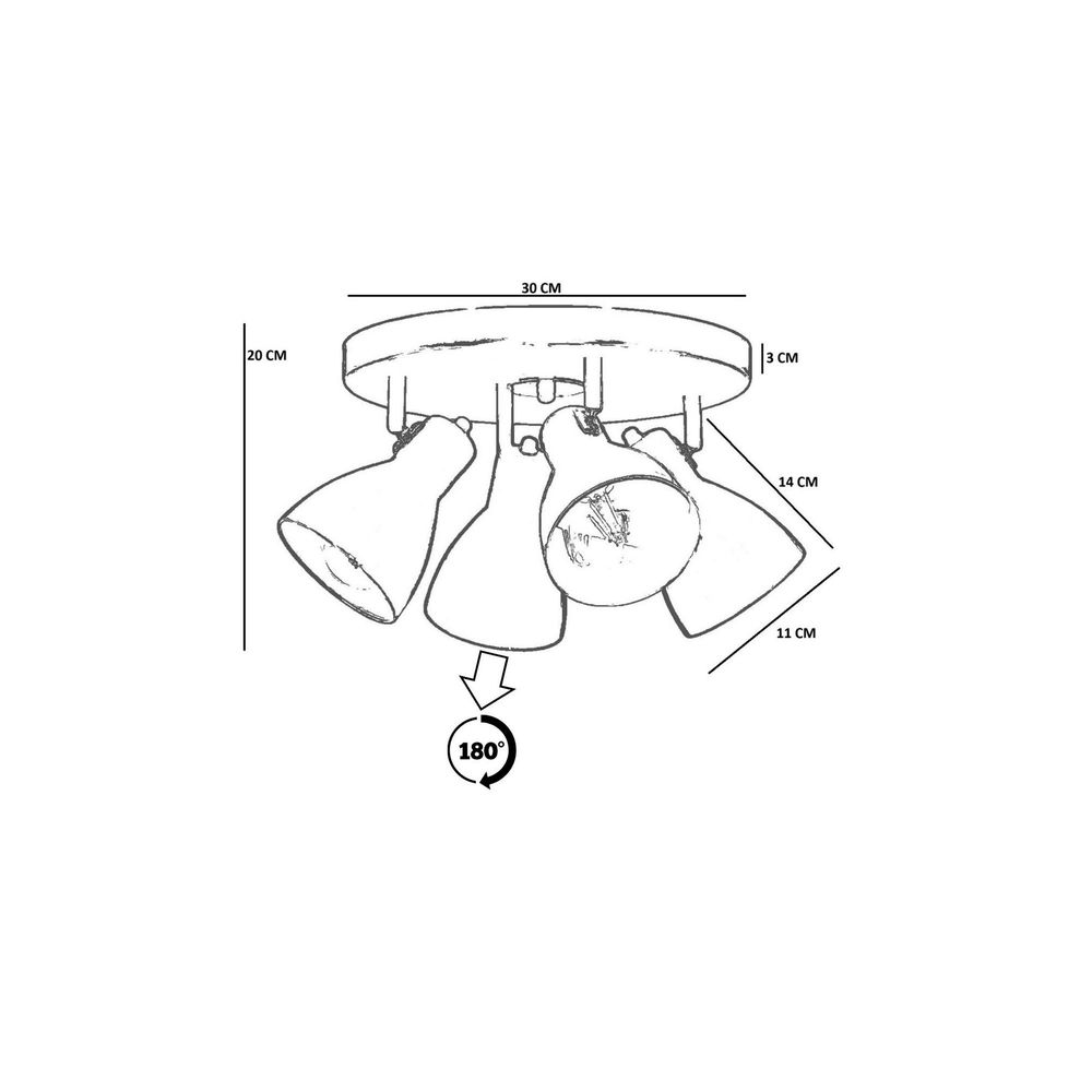 Opviq Luster 702, crni slika 4