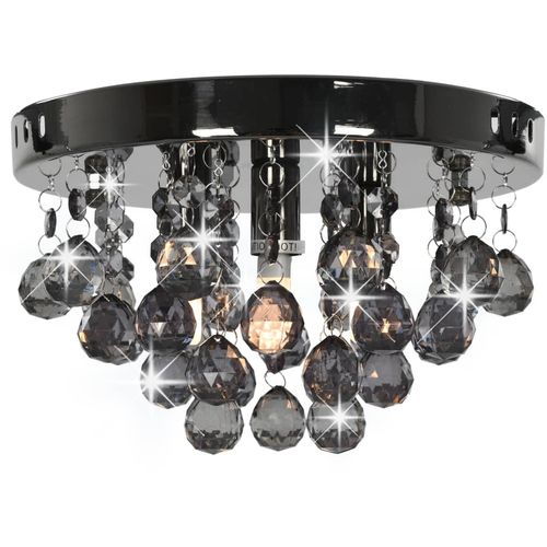 Stropna svjetiljka sa zamagljenim perlama crna okrugla G9 slika 23