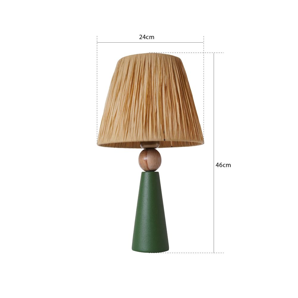 YL496 Zelena i Smeđa Stolna Lampa slika 3