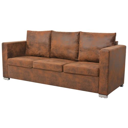3-dijelni set sofa od umjetne brušene kože slika 37