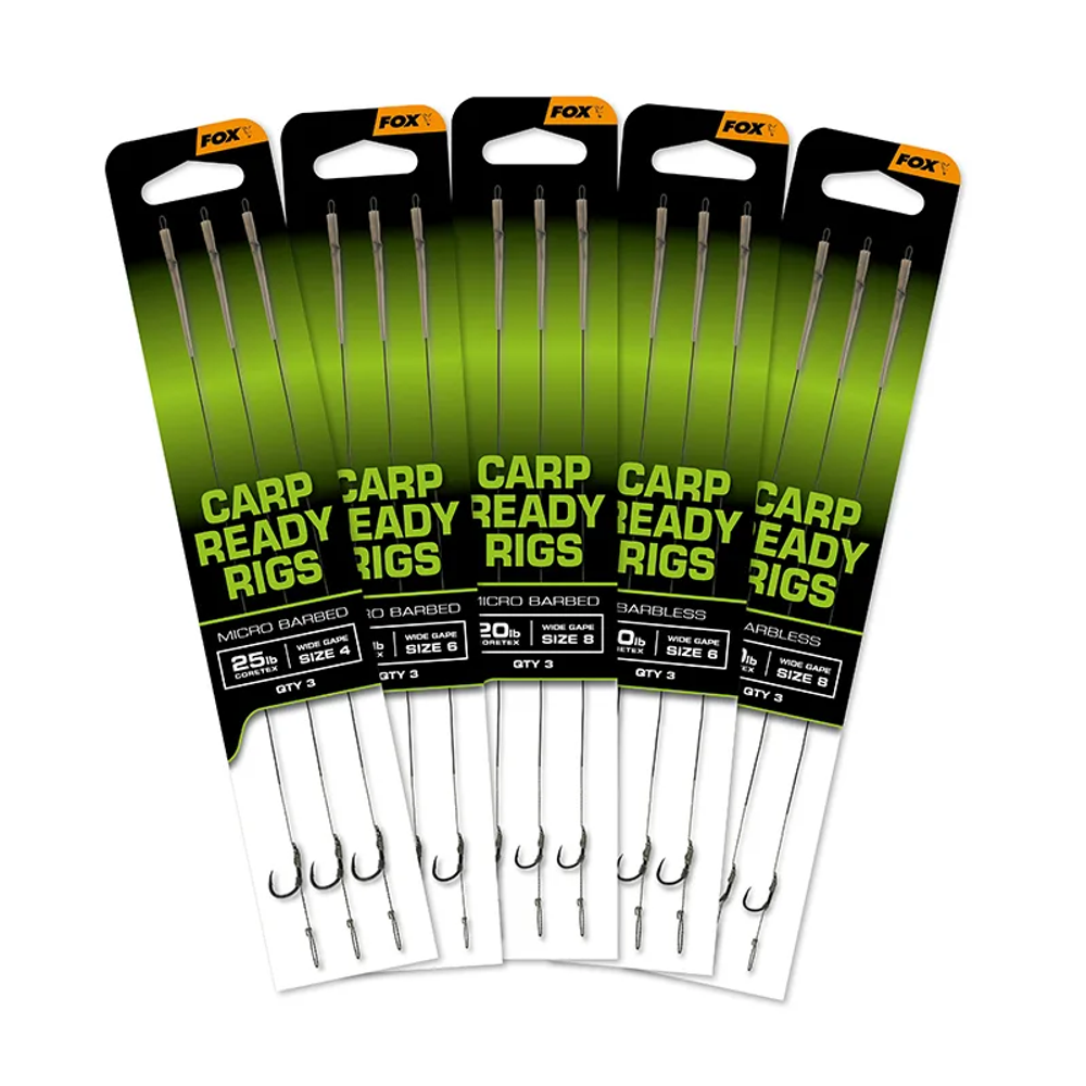 CCR193 Fox Carp Ready Rigs x 3 - Wide Gape size 6 (20lb) slika 1