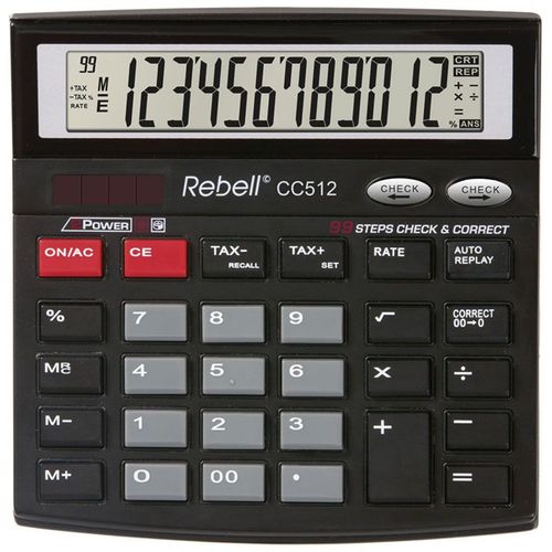 Kalkulator komercijalni Rebell CC512 black slika 3