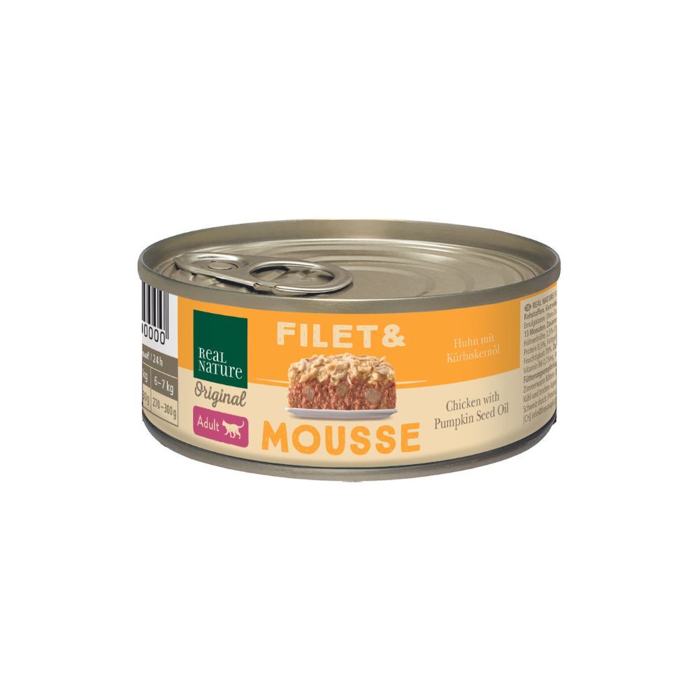 Real Nature Cat Filet&amp;Mousse piletina 85 g slika 1