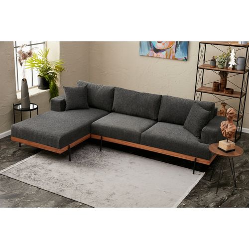 Atelier Del Sofa Kutna garnitura, Antracit, Liva Left - Anthracite slika 2