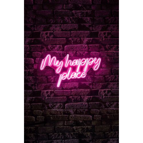 Wallity Zidna LED dekoracija, My Happy Place - Pink slika 4