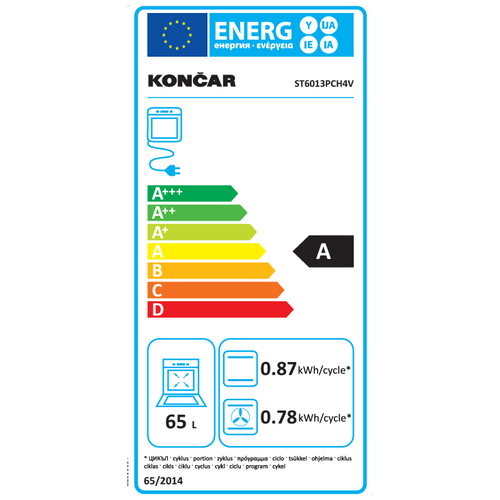 Končar štednjak ST6013PCH4V slika 2