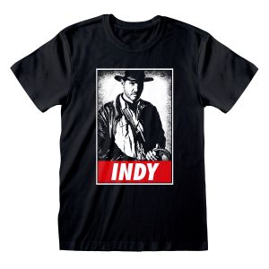 Majica Kratkih Rukava Indiana Jones Indy Crna Uniseks M