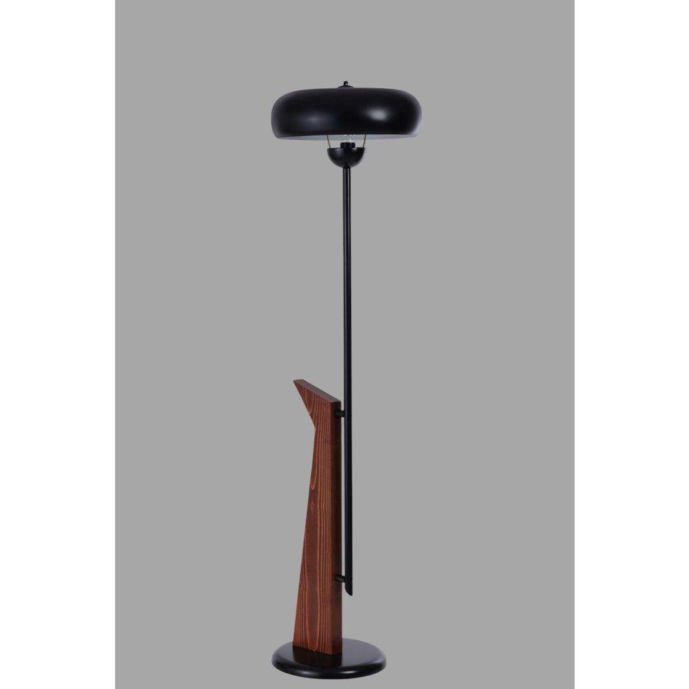 Opviq Podna lampa 685, crna, orah slika 3