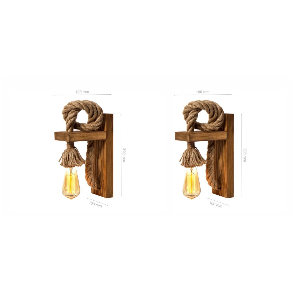 Set Zidnih Lampi KN15 Brown Gold (2 Komada) slika 2
