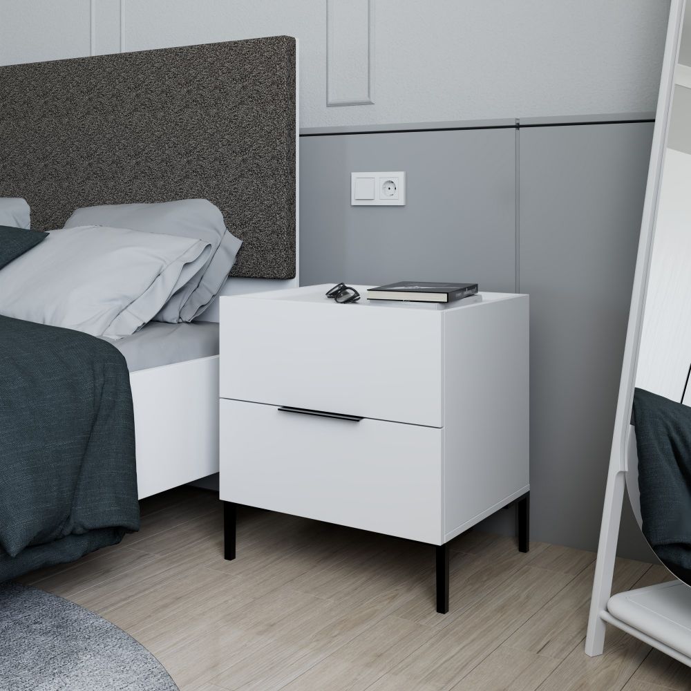 Kmd-1720-Dd-1 Bijela Noćna Komoda slika 2