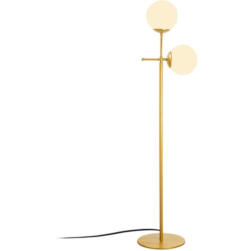 Opviq Podna lampa MUDONI MR, zlatna, metal- staklo, 34 x 15 cm, visina 174 cm, duljina kabla 350 cm, 2 x E27 40 W, Mudoni - MR - 955 slika 1