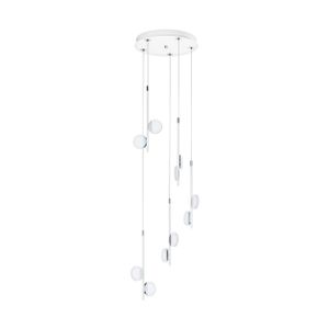 Eglo Olindra visilica/10, led, 10x2,2w, 10x250lm, dimabilna, krom/plastika 