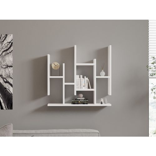 Flower - White White Wall Shelf slika 1