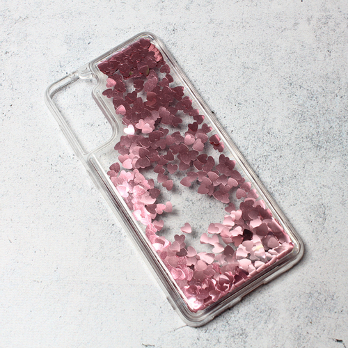 Torbica Liquid Heart za Samsung G996B Galaxy S21 Plus roze slika 1