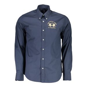 LA MARTINA MEN'S BLUE LONG SLEEVE SHIRT