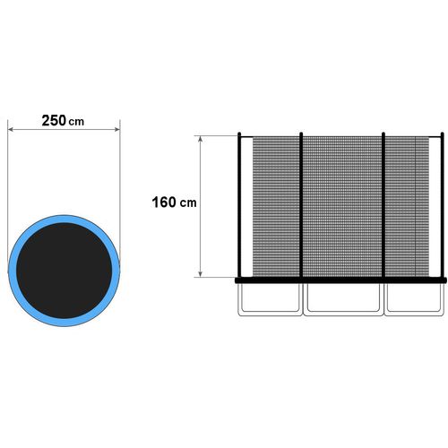 ModernHome univerzalna unutarnja mreža za trampolin 250cm slika 5