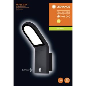 LEDVANCE ENDURA® STYLE WALL L 4058075214170 LED vanjsko zidno svjetlo s detektorom pokreta     tamnosiva