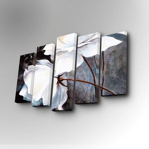 5PUC-041 Multicolor Decorative Canvas Painting (5 Pieces)