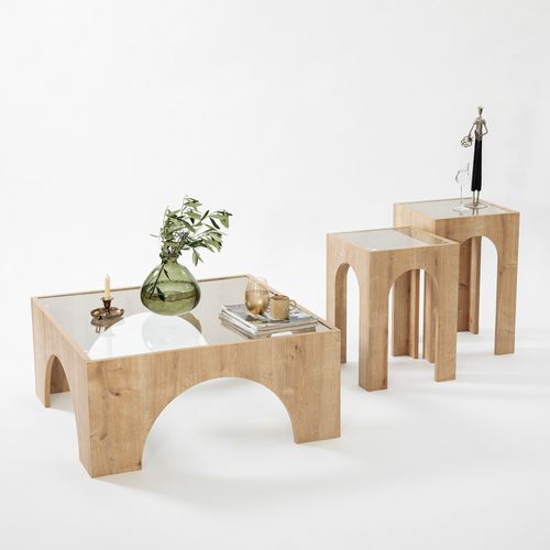 Seine 2 - Oak, Transparent
 Oak
Transparent Coffee Table Set slika 8
