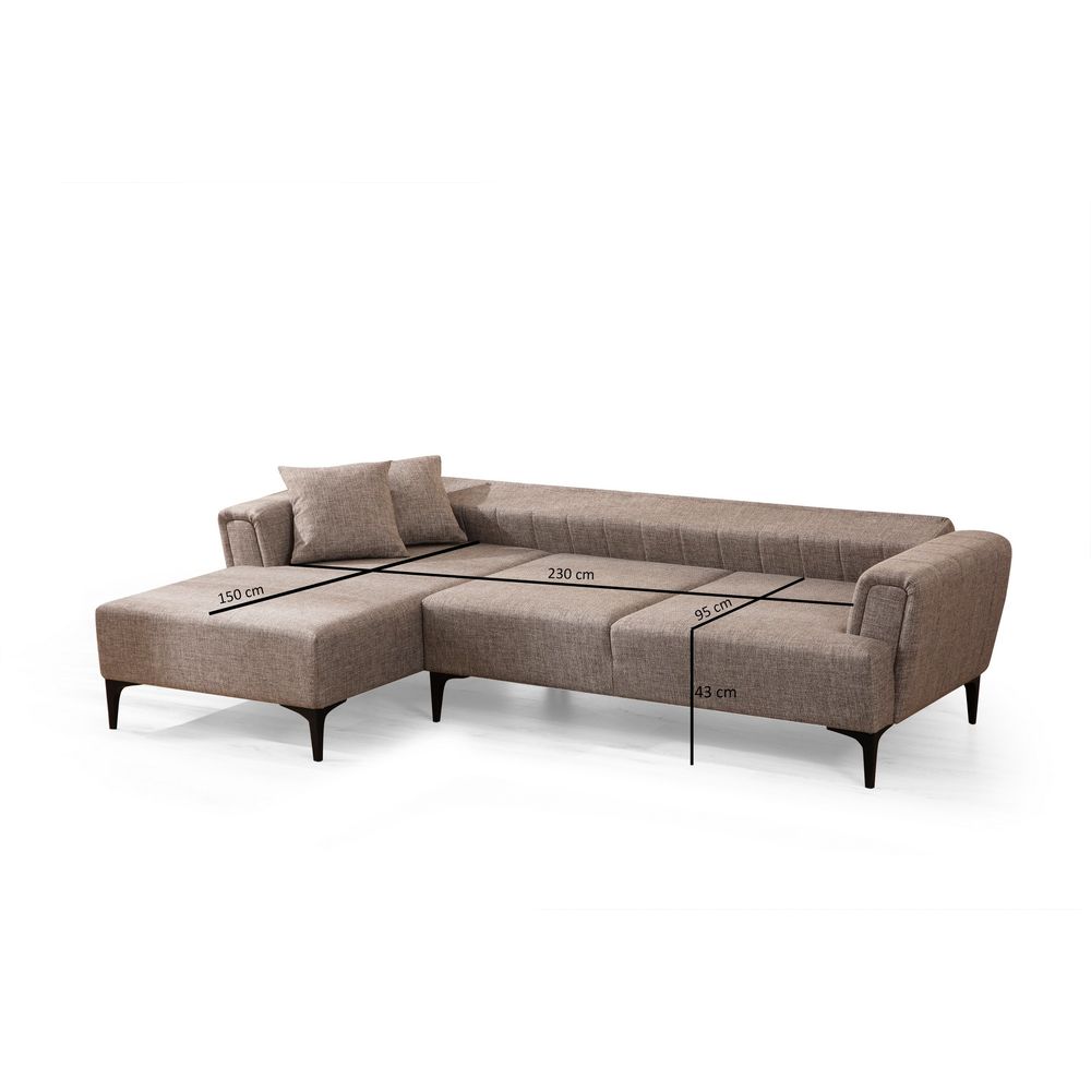 Ugaona sofa na razvlačenje Hamlet Left - Svijetlo smeđa slika 8