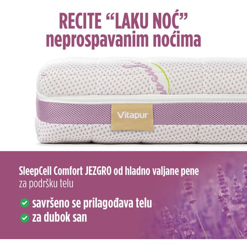 Dušek od pene Hitex Lavanda Comfort 16 white 180x200 cm slika 7