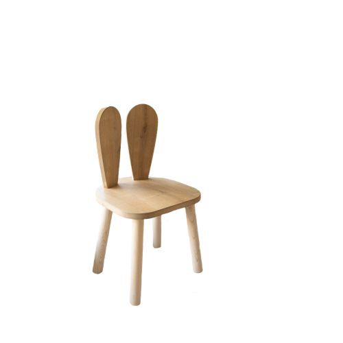 Woody Fashion Dječja stolica BUNNY CHAIR, smeđa boja slika 3