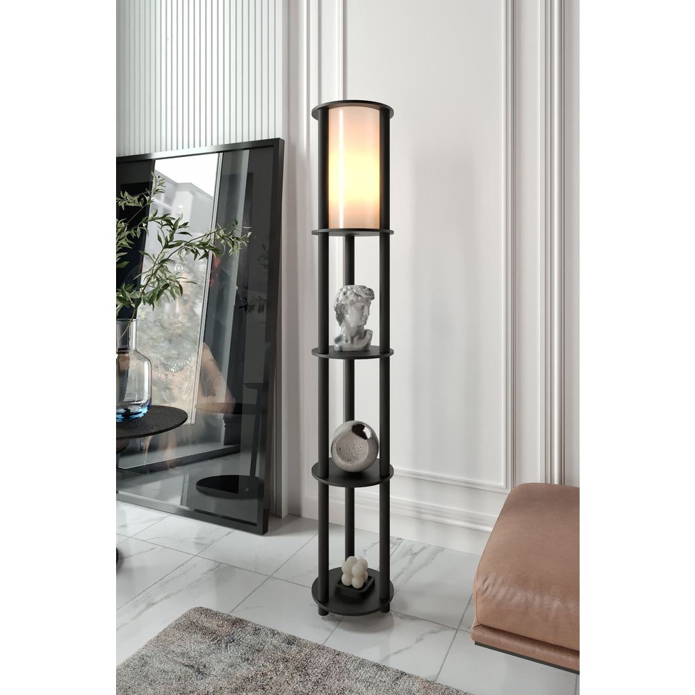 Podna Lampa Estantes Round - Crna slika 1