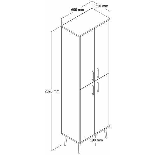 Berlin A - White, Gold White
Gold Multi Purpose Cabinet slika 6