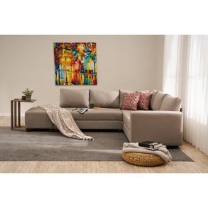 Aly Right - Bež Ugaona Sofa na Razvlačenje