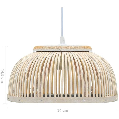 Viseća svjetiljka od bambusa 40 W 34 x 14,5 cm polukružna E27 slika 15