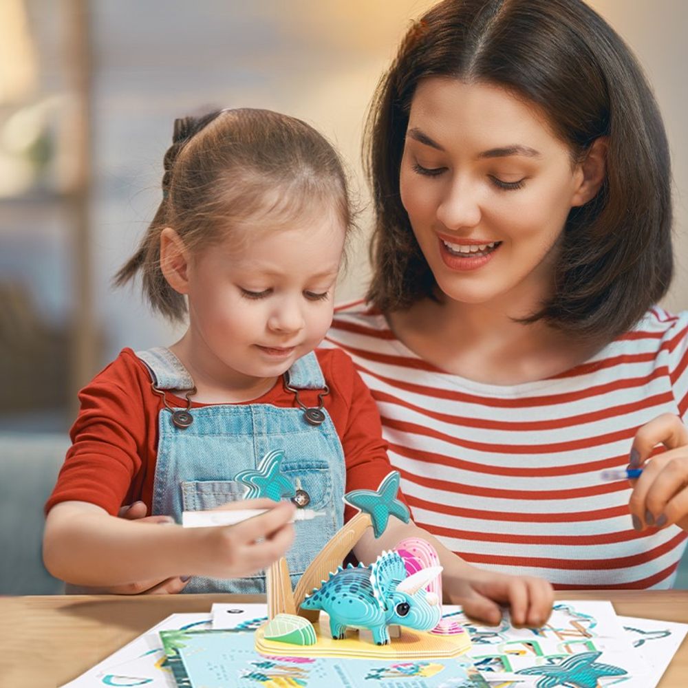 Deli Dječije 3D puzzle 83617 75kom - Triceratops  slika 3