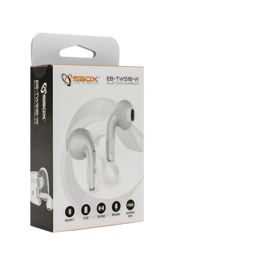 EARBUDS Slušalice + mikrofon SBOX Bluetooth EB-TWS18 Bijele slika 5