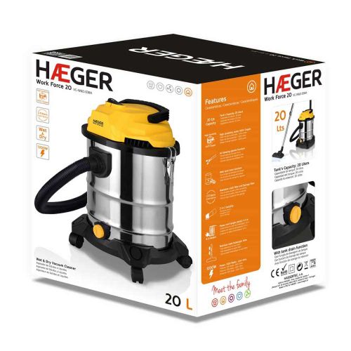 HAEGER VC-W&D.038A USISIVAČ ZA MOKRO I SUVO USISAVANJE 1200W 20L slika 2