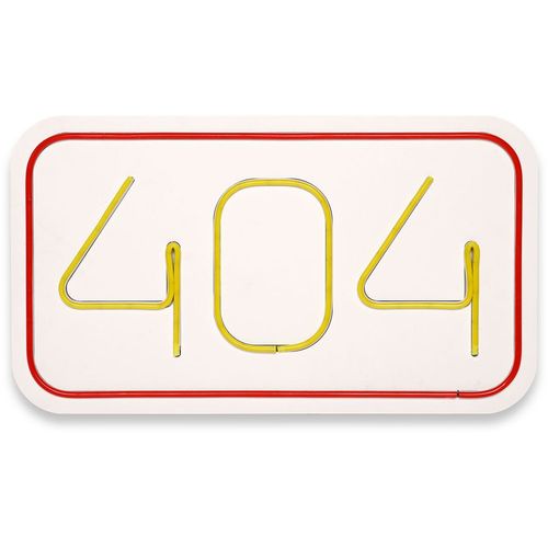 Wallity Ukrasna plastična LED rasvjeta, 404 Not Found - Red, Yellow slika 11