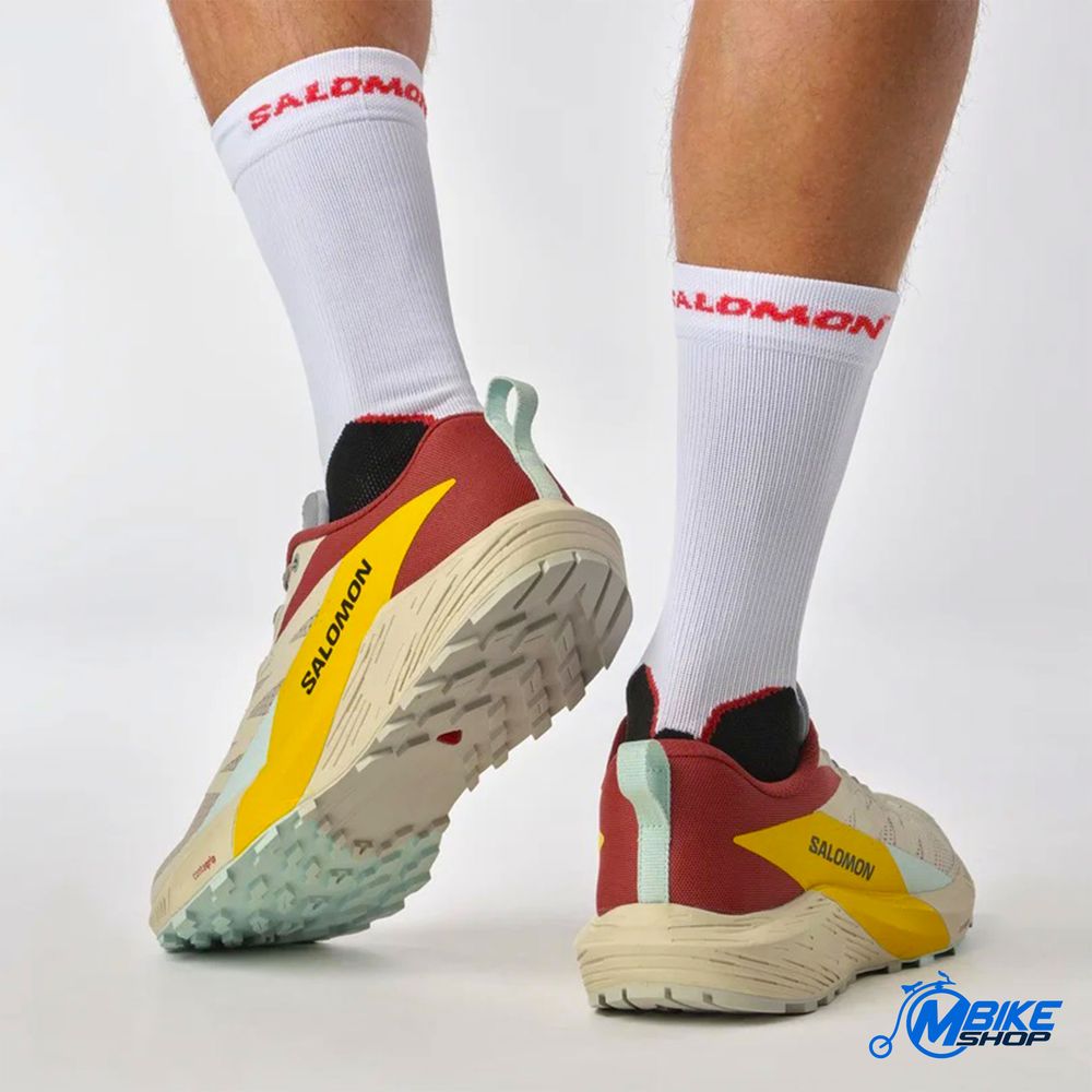 Salomon Muške patike Sense Ride 5, Rainy Day/Hot Sause/Freesia slika 8