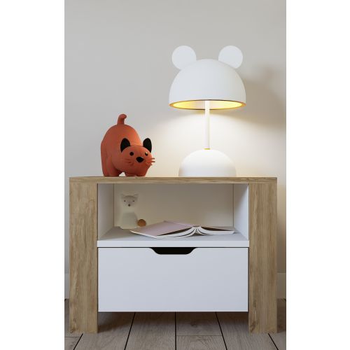 Nisan 1600-025 Light Walnut
White Nightstand slika 4