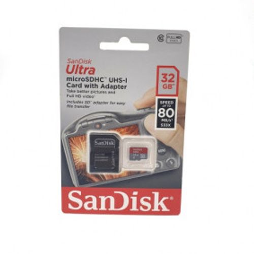 Memorijska kartica micro SD+adapter 32GB 80 MB/s SanDisk slika 1