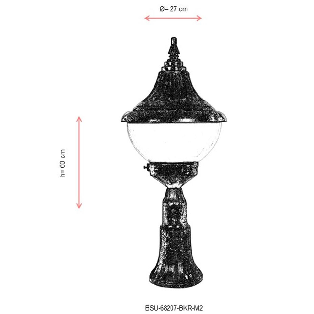 BSU-68207-BKR-M2 Smeđa Spoljašnja Zidna Lampa slika 3