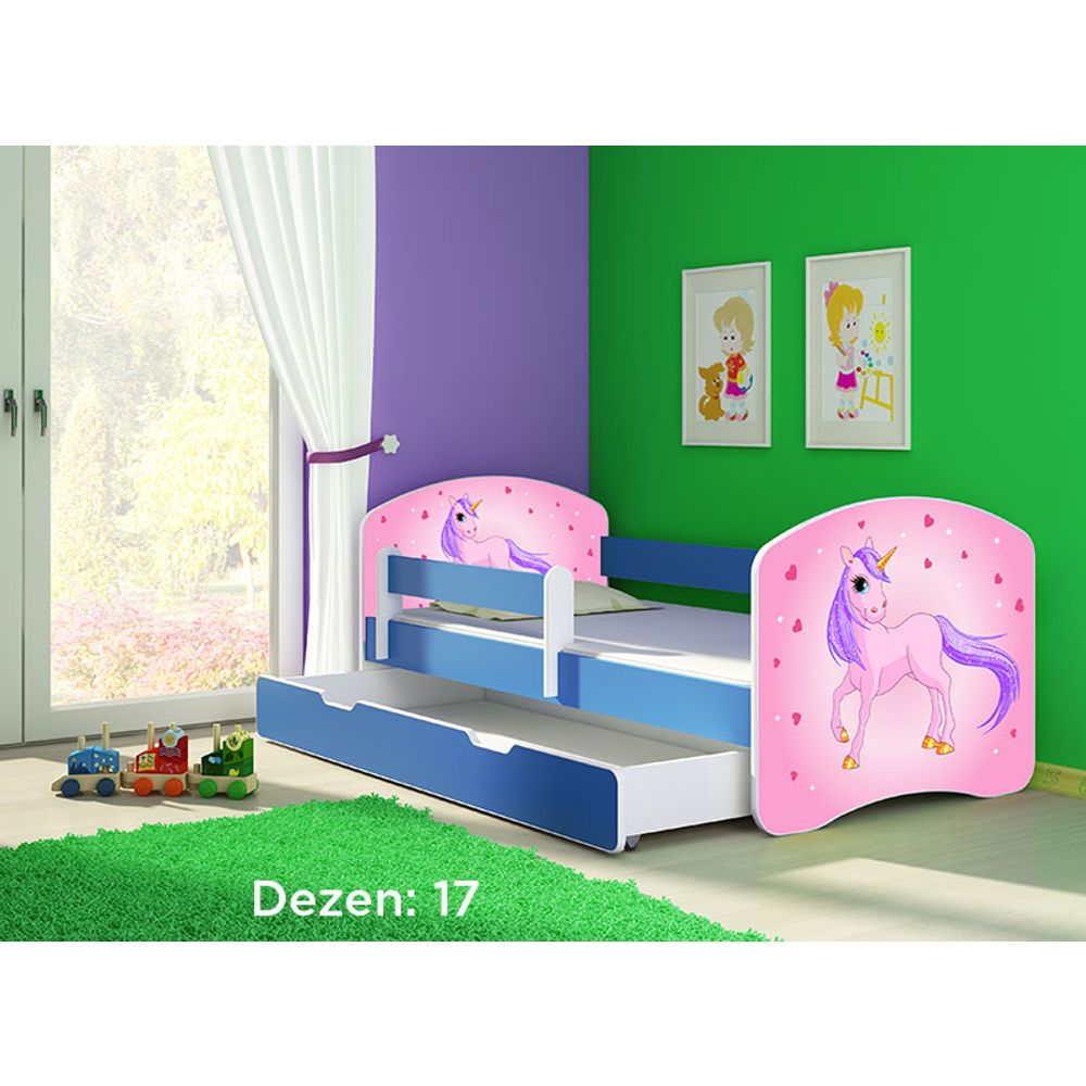 ACMA Dječiji krevet Acma II sa ladicom Blue - 160x80cm - Dezen 17 slika 2