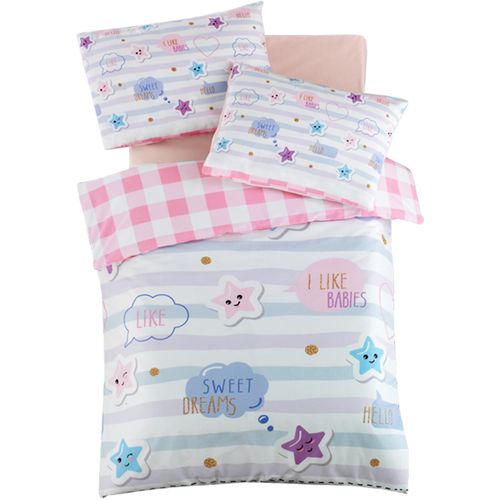 Colourful Cotton Komplet posteljine za bebe od ranforcea Dream slika 2