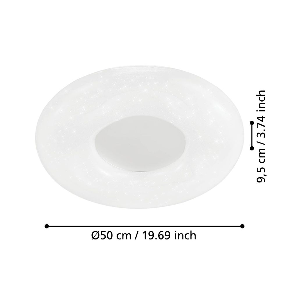 Eglo stropna rasvjeta zamudilo led 21,6w 3000-6500k 2450lm bijelo/bijelo, srebrn slika 2