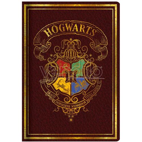 BLUE SKY HARRY POTTER A5 CASEBOUND NOTEBOOK - RED - COLOURFUL CREST slika 1