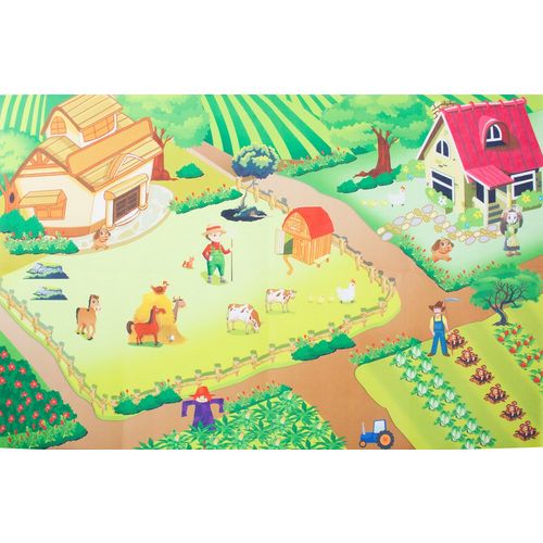 Sun Baby podloga za igru farma s autićima 120x80cm slika 2