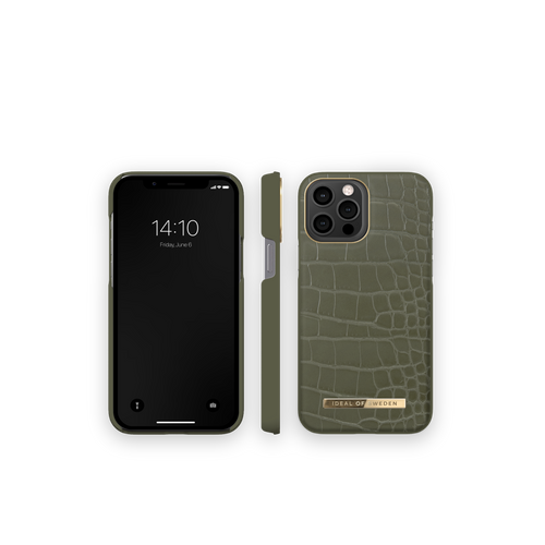 iDeal of Sweden Maskica AT - iPhone 13 Pro Max - Khaki Croco slika 1