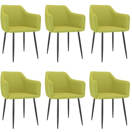 Blagovaonske stolice od tkanine 6 kom zelene slika 13