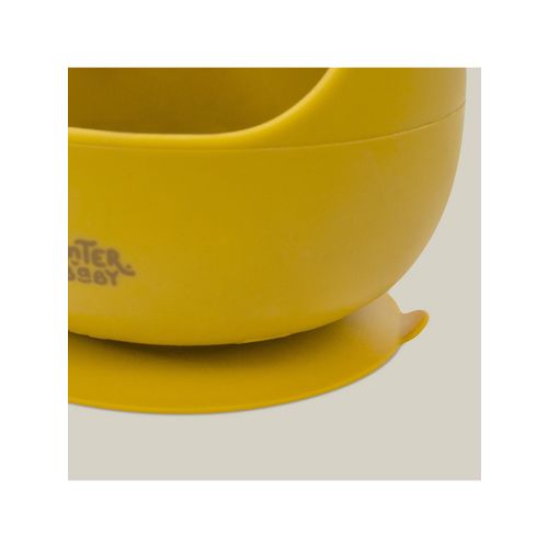 InterBaby Silikonska zdjelica + žlica Ocher Yellow slika 4